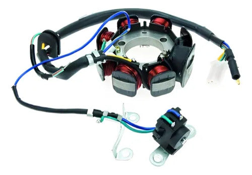 Magneto Estator com Bobina de Pulso Magnetron Honda Cg 125 Titan 2002 Xlr 125 2001 a 2002