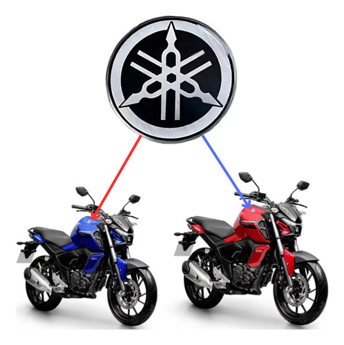 Adesivo Emblema Diapasão Dianteiro Yamaha Fazer Fz15 150 2023 a 2025