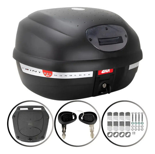 Bauleto Baú Traseiro Givi E33NT Point Monolock 33 Litros Lente Fumê