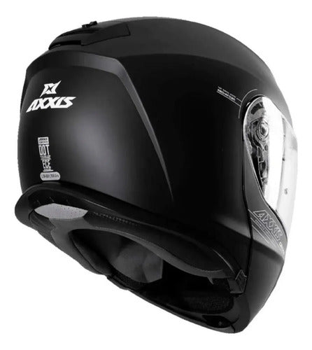 Capacete Escamoteável Axxis Gecko SV Solid com Óculos Solar Interno Preto Fosco