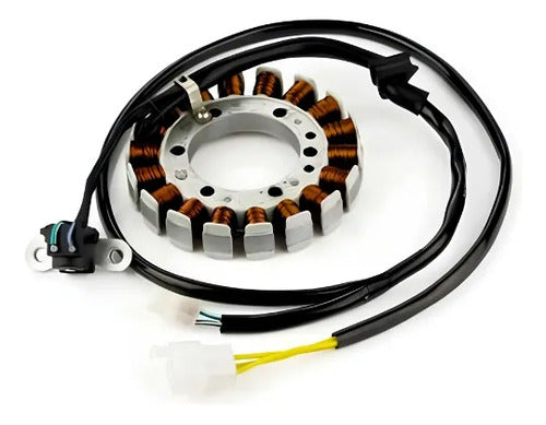 Magneto Estator com Bobina de Pulso Magnetron Honda Nx 400 Falcon 1999 a 2008