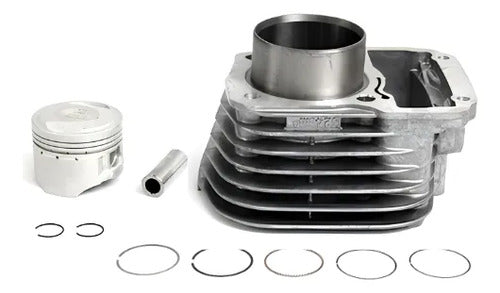 Kit Cilindro Pistão e Anéis Magnetron Honda Cg 125 Titan Fan 2001 a 2008 Bros 125 2003 a 2005
