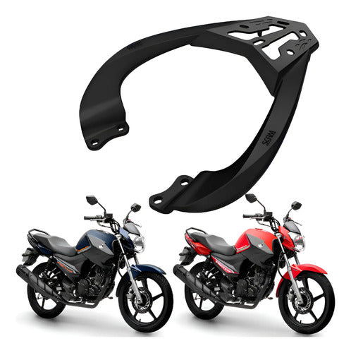 Suporte de Baú Bagageiro Scam Liga Leve Yamaha Factor 125 150 2016 a 2025 Preto Fosco