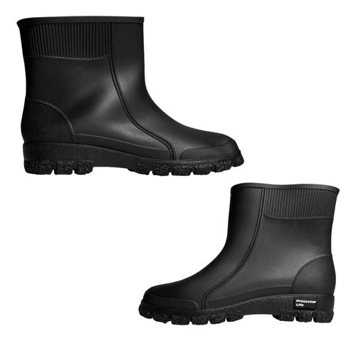 Bota de Chuva Protector Life Cano Médio Preto
