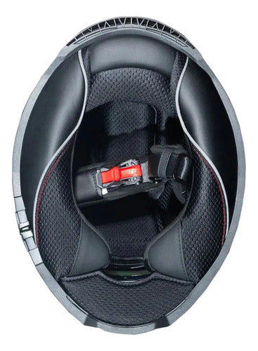 Capacete LS2 FF808 Stream II Scratches com Óculos Solar Interno Branco Roxo Rosa Fosco