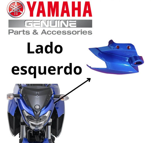Carenagem Lateral do Farol Esquerda Yamaha Fazer Fz25 250 2018 a 2021 Azul