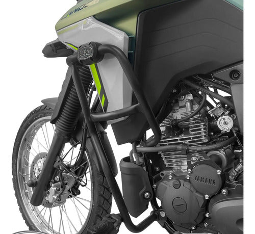 Protetor de Motor com Pedaleira Scam Yamaha Lander 250 2025 em diante Preto Fosco