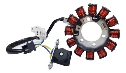 Magneto Estator com Bobina de Pulso Magnetron Honda Pop 110i 2016 a 2023