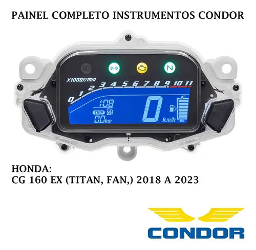 Painel Velocímetro Completo Condor Honda Cg 160 Titan Fan 2018 a 2025