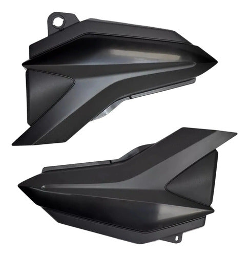 Par de Tampas Laterais Paramotos Yamaha Factor 125 150 2017 a 2024 Preto