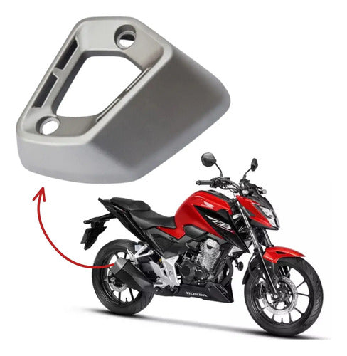 Protetor do Escapamento Paramotos Honda Cb 300f Twister 2023 a 2025 Prata