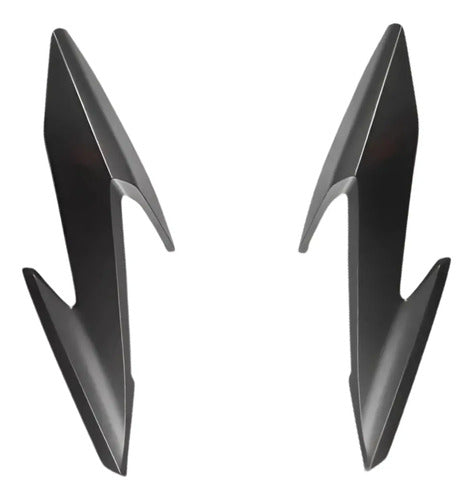 Par de Carenagens Laterais do Farol Paramotos Honda Cb 300f Twister 2023 a 2025 Cinza