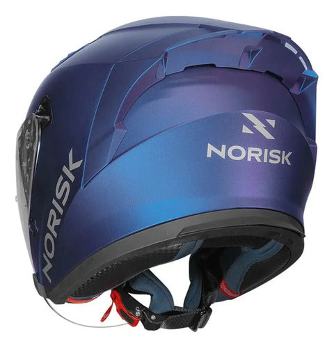 Capacete Aberto Norisk Downtown II Solid com Óculos Solar Interno Azul Fosco Tamanho 56/S