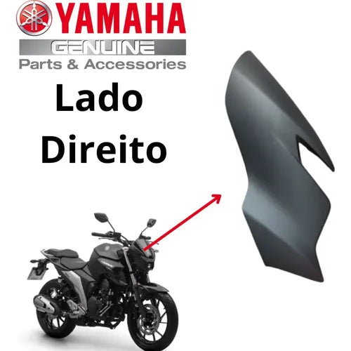 Bananinha Carenagem Lateral do Farol Direita Yamaha Fazer Fz25 250 2021 a 2024 Preto Fosco