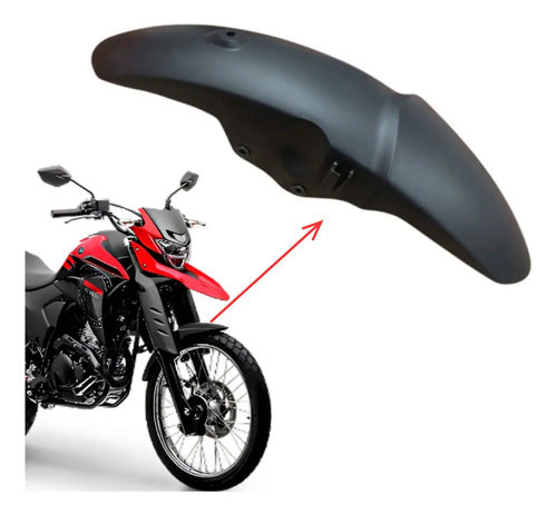 Paralama Dianteiro Inferior Paramotos Yamaha Lander 250 2020 a 2025 Preto Brilhante