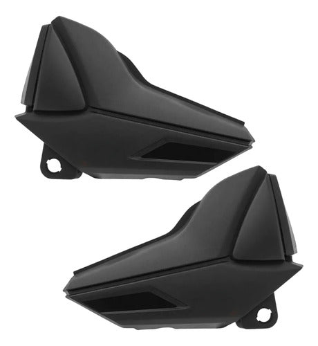 Par de Tampas Laterais Paramotos Yamaha Fazer 150 2016 em diante Preto Fosco
