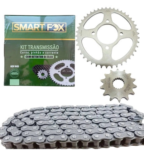 Kit Relação Smartfox com Retentor Yamaha Crosser 150 2014 a 2025 428OH 122L 41/14T