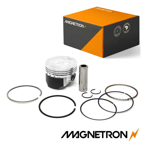 Kit Pistão com Anéis Magnetron Suzuki Burgman 125 2005 a 2010 0,75 mm