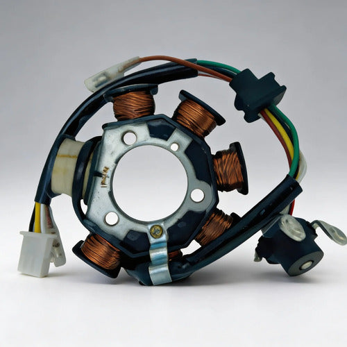Estator com Bobina de Pulso Iron Dafra Zig 100 2010 em diante Yamaha Crypton 105 1998 a 2004