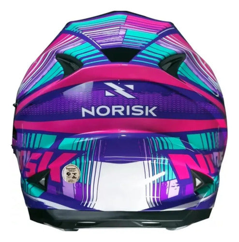 Capacete Norisk FF302 Advance com Óculos Solar Interno Rosa Brilhante Tamanho 60/L