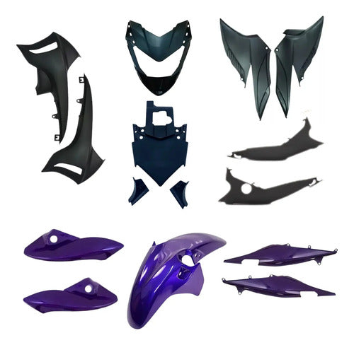 Kit Carenagem Completo Paramotos Honda Cb 300r 2009 a 2012 Roxo Metálico