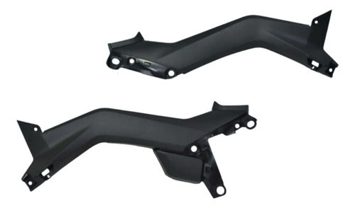 Par de Tampas Inferiores do Tanque Paramotos Honda Bros 160 2025 em diante Preto