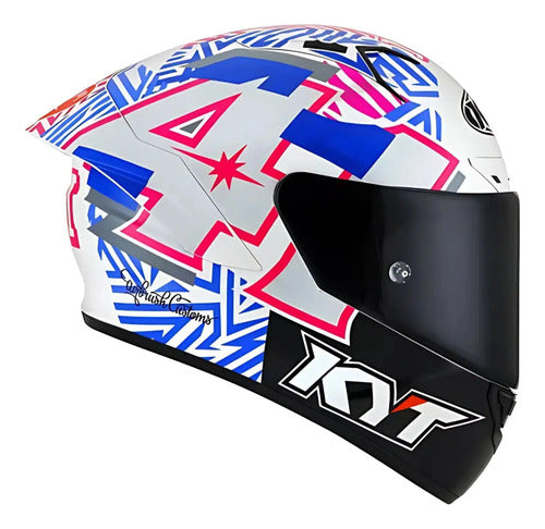 Capacete KYT NZ-Race Espargaro 2022 com Spoiler Branco Brilhante