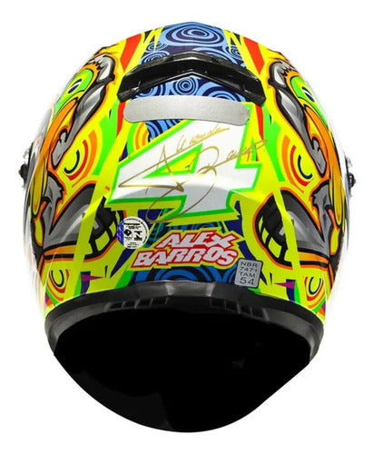 Capacete LS2 FF358 Alex Barros Amarelo Brilhante