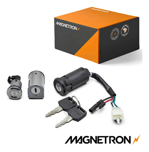 Conjunto de Travas com Chave de Ignição Magnetron Honda Pop 100 2007 em diante