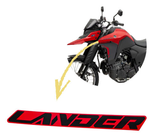 Adesivo da Capa do Tanque Esquerda Yamaha Lander 250 2025 Vermelho