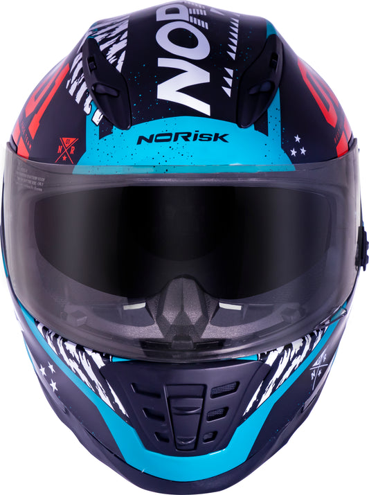 Capacete Norisk Soul Target Tokyo Preto Branco Verde