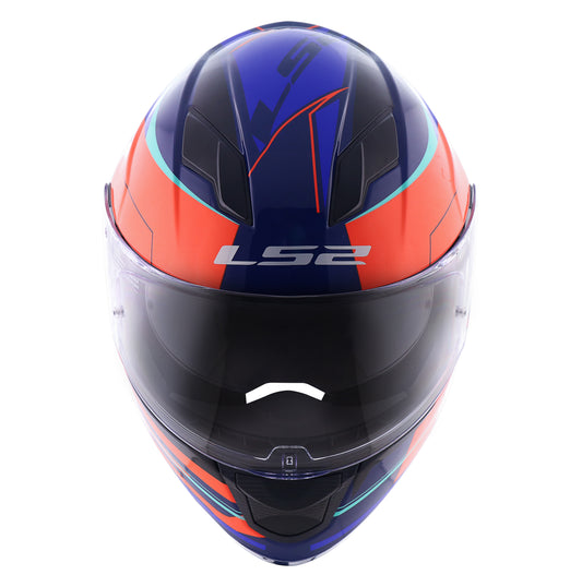 Capacete Ls2 Ff320 Stream Ixel Laranja Azul