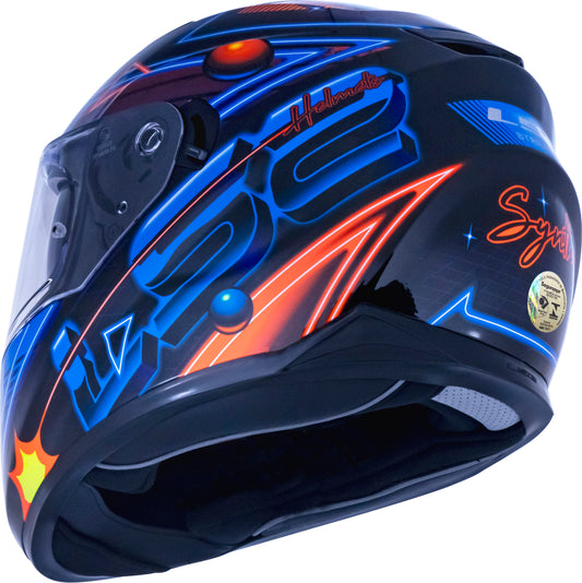 Capacete Ls2 Ff320 Stream Synth Azul Preto