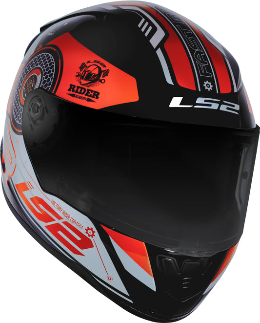 Capacete Ls2 Rapid ff353 Stratus Vermelho Prata