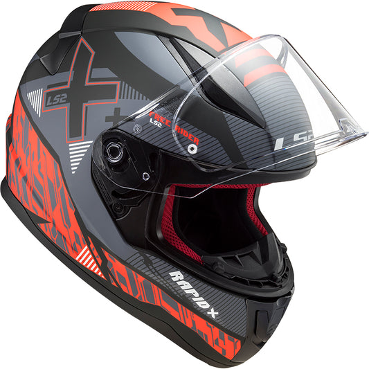 Capacete Ls2 Rapid ff353 Preto Vermelho