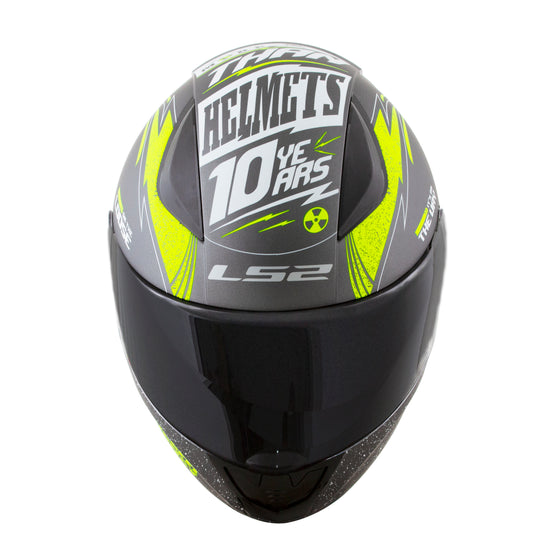 Capacete Ls2 Rapid ff353 Thunder Cinza Amarelo