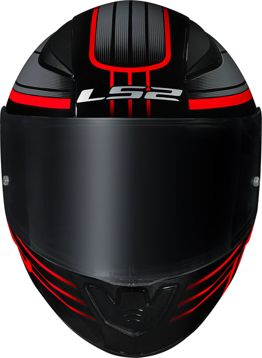 Capacete Ls2 Rapid ff353 Circuit Preto e Vermelho