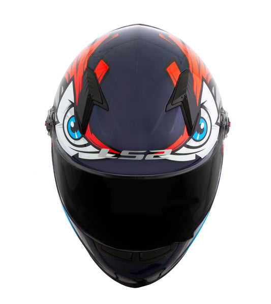 Capacete Ls2 Ff358 Classic Tribal Azul Laranja