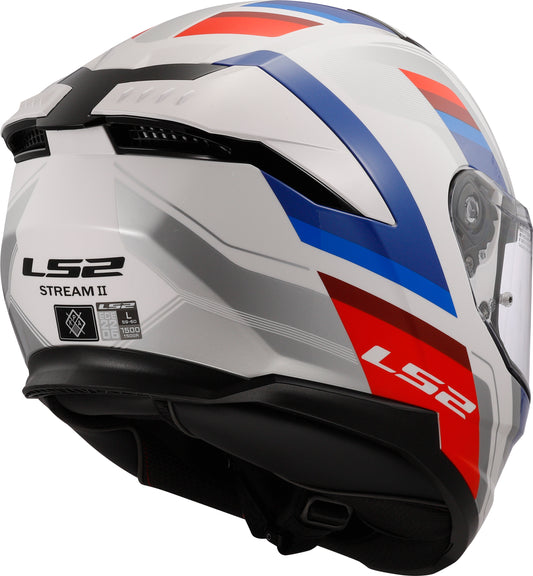 Capacete Ls2 Stream II ff808 Vintage Branco Vermelo Azul