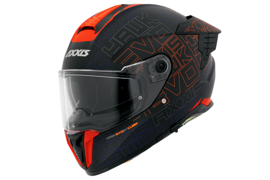 Capacete Axxis Hawk Evo Sv Cubik B4 Orange Matte