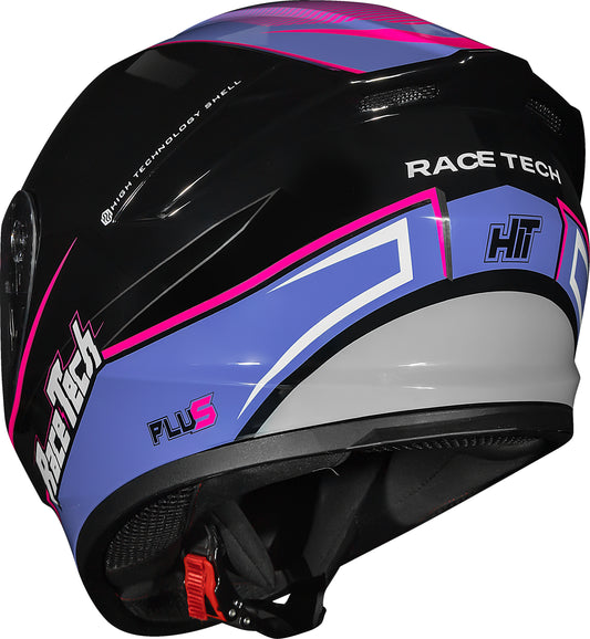 Capacete Race Tech Hit Plus Preto Roxo