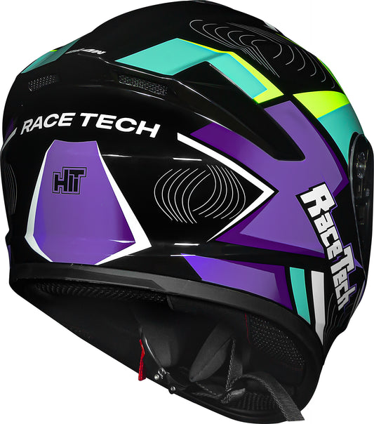 Capacete Race Tech Hit Draw Preto Roxo