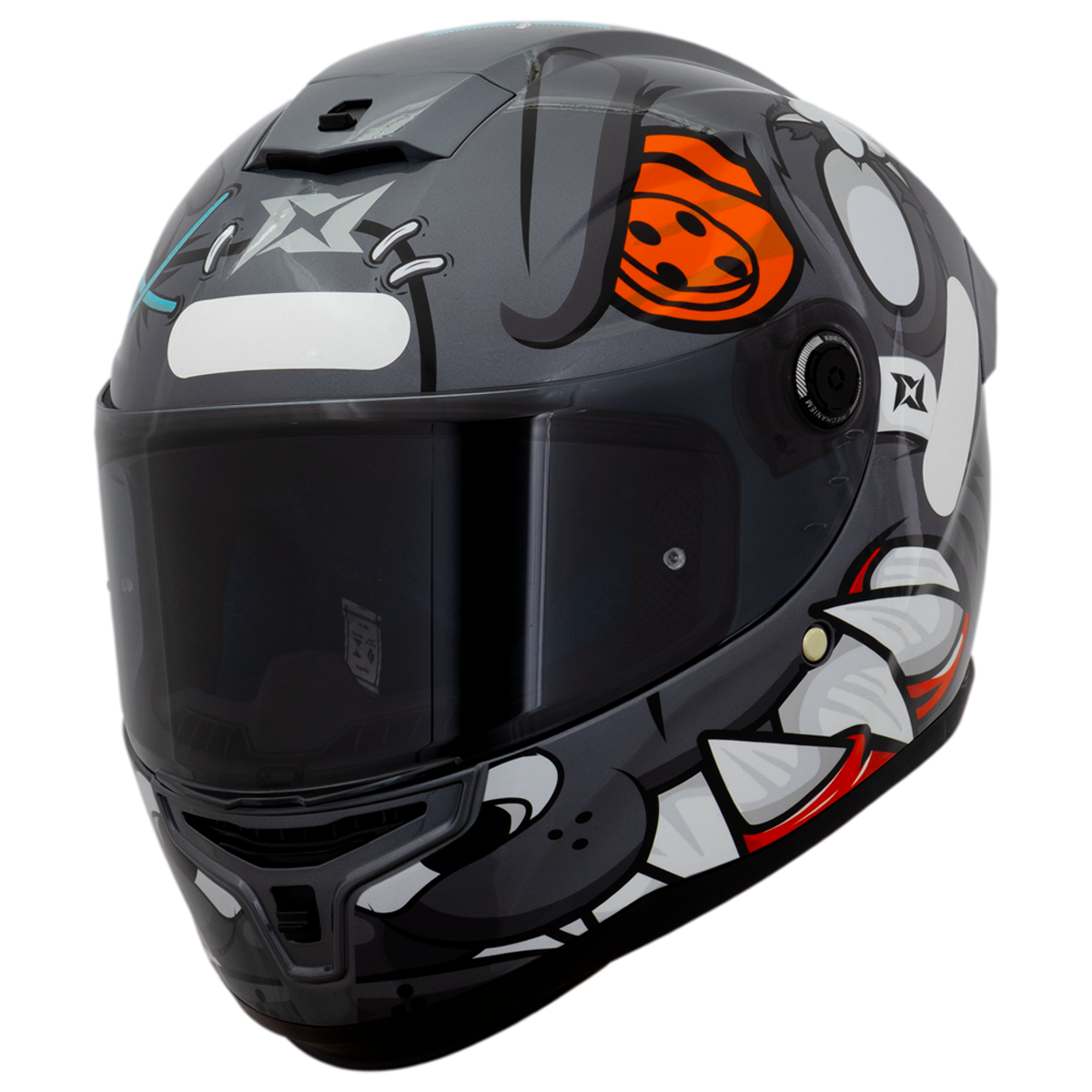 Capacete Axxis Hummer Teddy C2 Cinza Brilho
