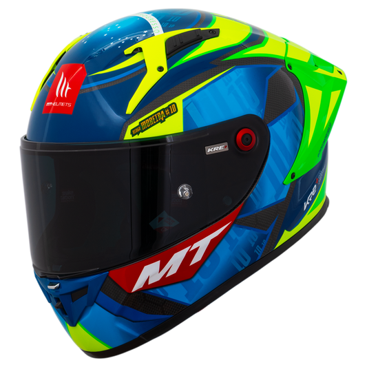 Capacete Mt Helmets Kre+S Fim Diogo Moreira A7 Azul Brilho