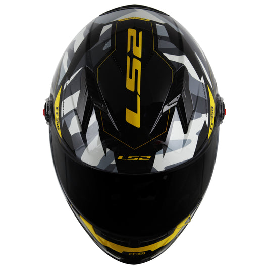 Capacete Ls2 Ff358 Classic Tank Preto Amarelo