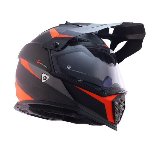 Capacete Ls2 Pioneer Evo MX436 Router Cinza Laranja