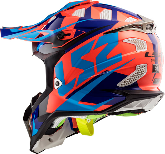 Capacete Ls2 Subverter MX470 Nimble Azul Laranja