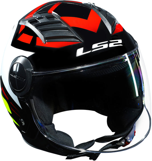 Capacete Ls2 Airflow of562 Starwar Branco Vermelho