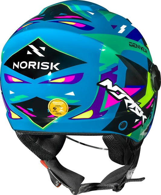 Capacete Norisk Orion Sv Denver Preto Verde