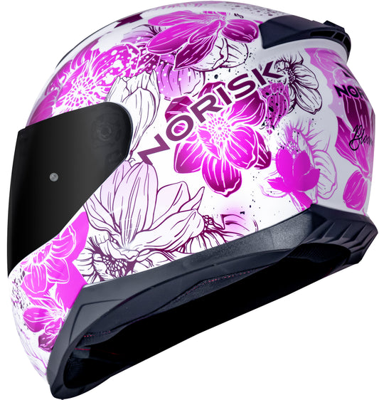 Capacete Norisk Razor Bloom Branco Rosa